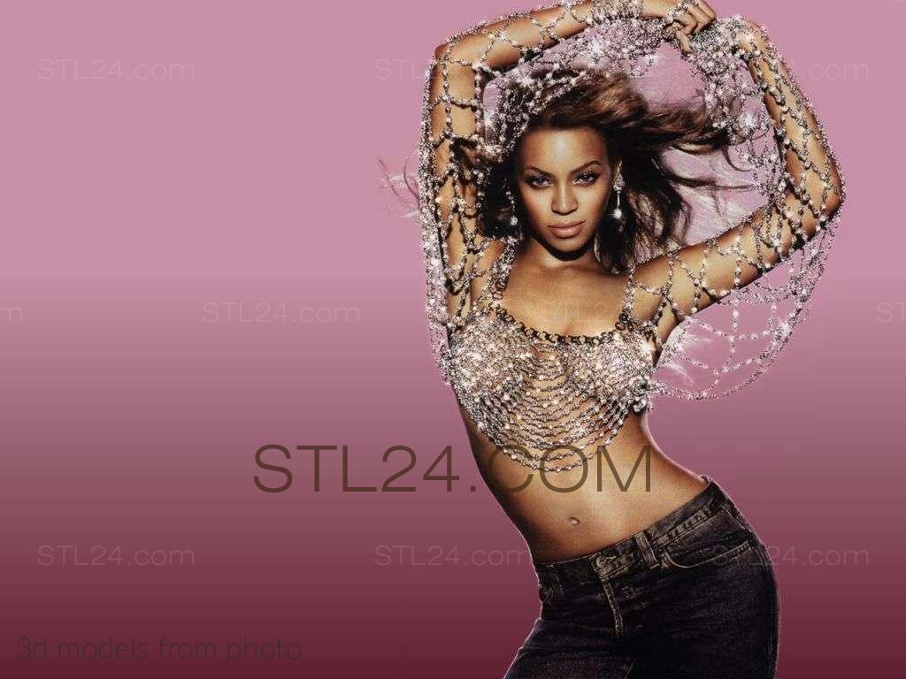 Beyonce Knowles (Beyonce Knowles-0005 -  | 3D model 3DSMAX / OBJ / STL) 3D model for CNC machine